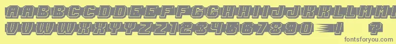 ShoottoKillFilled Font – Gray Fonts on Yellow Background