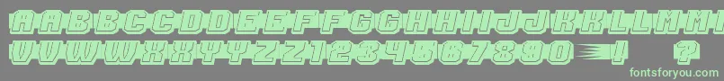 ShoottoKillFilled Font – Green Fonts on Gray Background