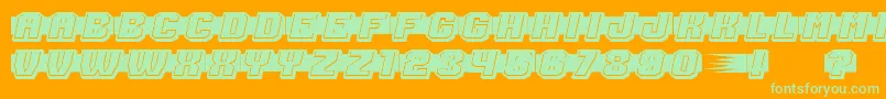 ShoottoKillFilled Font – Green Fonts on Orange Background