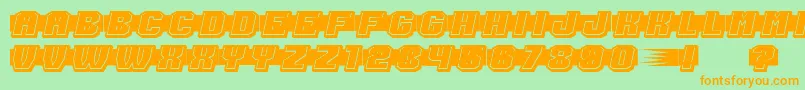 ShoottoKillFilled Font – Orange Fonts on Green Background