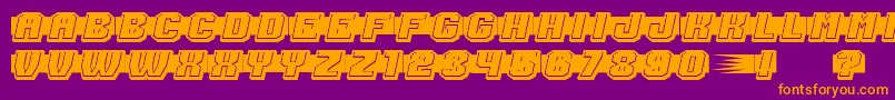 ShoottoKillFilled Font – Orange Fonts on Purple Background