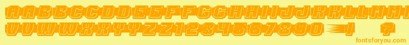 ShoottoKillFilled Font – Orange Fonts on Yellow Background
