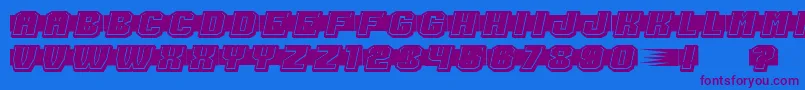 ShoottoKillFilled Font – Purple Fonts on Blue Background