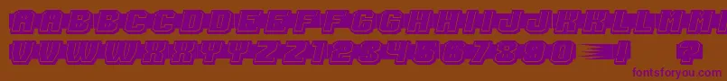 ShoottoKillFilled Font – Purple Fonts on Brown Background