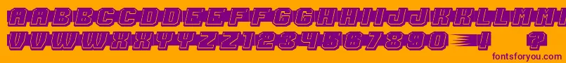 ShoottoKillFilled Font – Purple Fonts on Orange Background