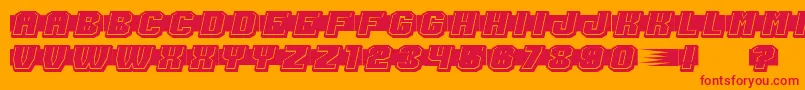 Шрифт ShoottoKillFilled – красные шрифты на оранжевом фоне