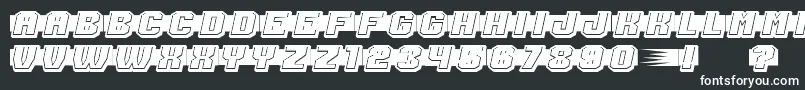 ShoottoKillFilled-fontti – valkoiset fontit mustalla taustalla