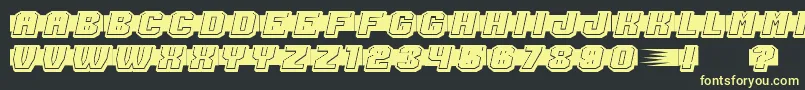 ShoottoKillFilled Font – Yellow Fonts on Black Background