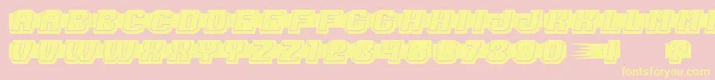 ShoottoKillFilled Font – Yellow Fonts on Pink Background
