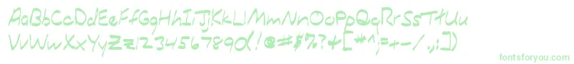 Czcionka ShoppingEveryday Regular – zielone czcionki