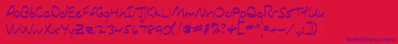 ShoppingEveryday Regular Font – Purple Fonts on Red Background