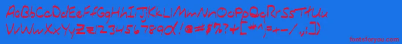 Police ShoppingEveryday Regular – polices rouges sur fond bleu
