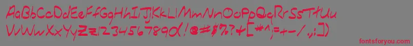 Police ShoppingEveryday Regular – polices rouges sur fond gris