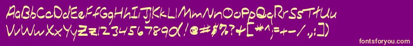ShoppingEveryday Regular Font – Yellow Fonts on Purple Background