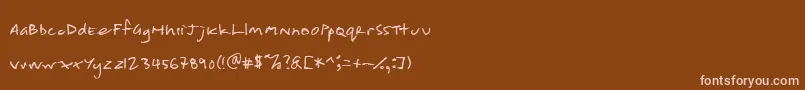 Шрифт shoppinglist – розовые шрифты на коричневом фоне
