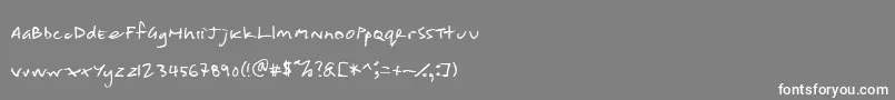 shoppinglist Font – White Fonts on Gray Background