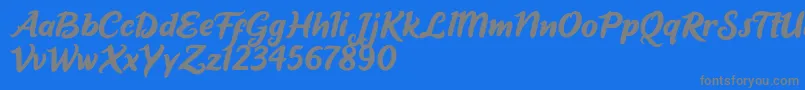 Short Baby Font – Gray Fonts on Blue Background