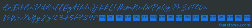 Short Circuit   Demo Font – Blue Fonts on Black Background