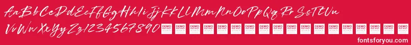 Short Circuit   Demo Font – White Fonts on Red Background