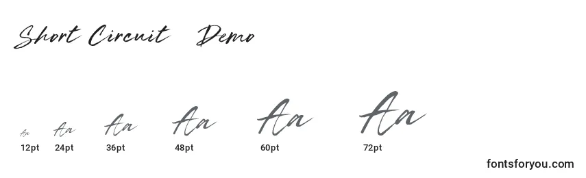 Short Circuit   Demo Font Sizes