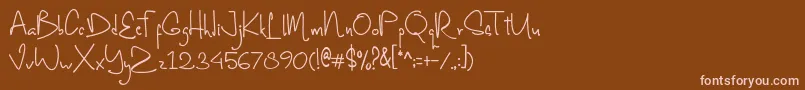 Shortime free for personal use Font – Pink Fonts on Brown Background