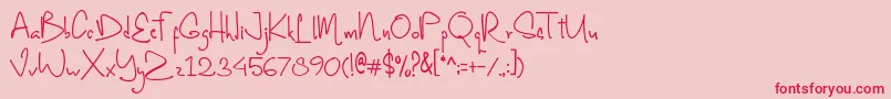 Shortime free for personal use Font – Red Fonts on Pink Background