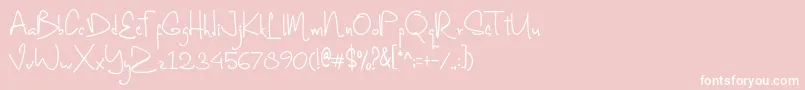 Shortime free for personal use-Schriftart – Weiße Schriften auf rosa Hintergrund