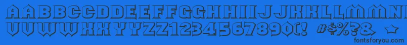 shouldve known shaded Font – Black Fonts on Blue Background