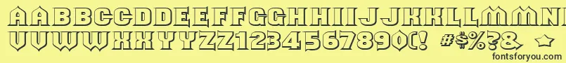 shouldve known shaded Font – Black Fonts on Yellow Background