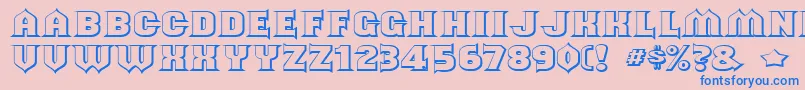 shouldve known shaded Font – Blue Fonts on Pink Background