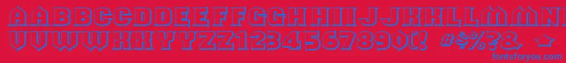 shouldve known shaded Font – Blue Fonts on Red Background