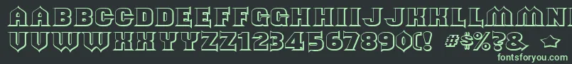 shouldve known shaded Font – Green Fonts on Black Background