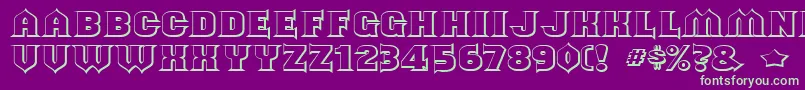 shouldve known shaded Font – Green Fonts on Purple Background