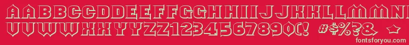 shouldve known shaded Font – Green Fonts on Red Background