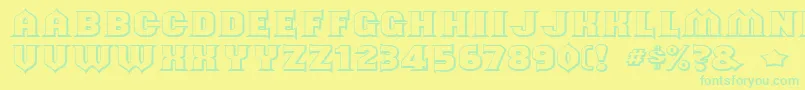 shouldve known shaded Font – Green Fonts on Yellow Background