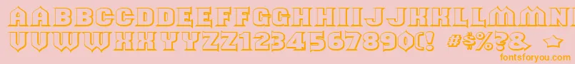 shouldve known shaded Font – Orange Fonts on Pink Background