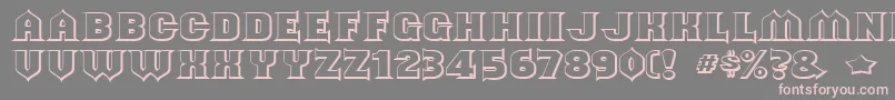 shouldve known shaded-Schriftart – Rosa Schriften auf grauem Hintergrund