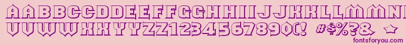 shouldve known shaded-Schriftart – Violette Schriften auf rosa Hintergrund