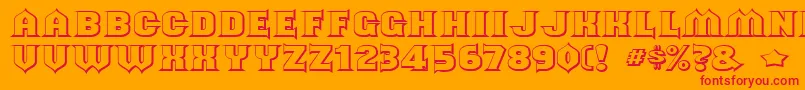 フォントshouldve known shaded – オレンジの背景に赤い文字