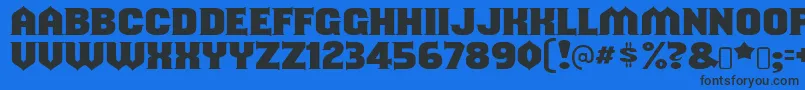Шрифт shouldve known – чёрные шрифты на синем фоне