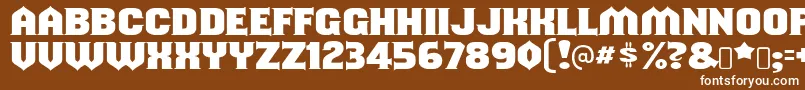 フォントshouldve known – 茶色の背景に白い文字