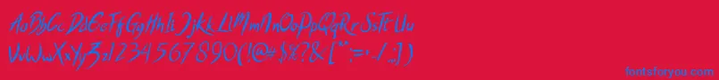 SHOWBAD Font – Blue Fonts on Red Background