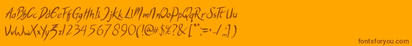 SHOWBAD Font – Brown Fonts on Orange Background