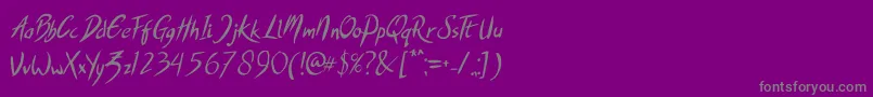 SHOWBAD Font – Gray Fonts on Purple Background