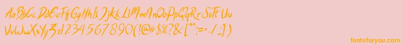 SHOWBAD Font – Orange Fonts on Pink Background