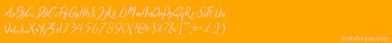 SHOWBAD Font – Pink Fonts on Orange Background