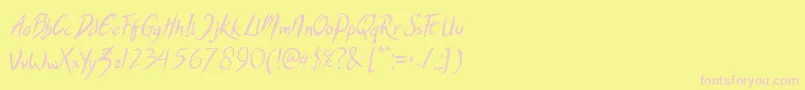 SHOWBAD Font – Pink Fonts on Yellow Background