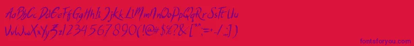 SHOWBAD Font – Purple Fonts on Red Background