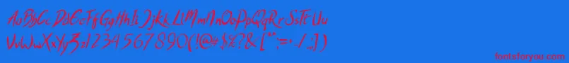 SHOWBAD Font – Red Fonts on Blue Background