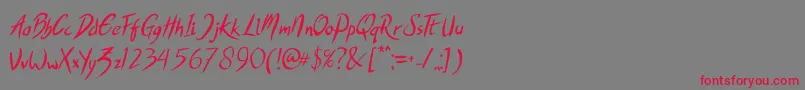 SHOWBAD Font – Red Fonts on Gray Background